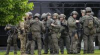Frantic hunt for gunman after Democratic lawmakers shot at their homes in 'targeted attacks'