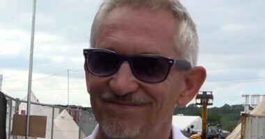 Gary Lineker reopens war of words with the BBC, accusing it 'of having an agenda', before telling Glastonbury crowd 'Free Palestine'