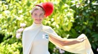 Georgia Toffolo admits she 'can't breathe' in her tight pale yellow dress as she joins Lucy Mecklenburgh at day two of Royal Ascot