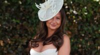 Glamorous revellers brave wet and windy weather as they arrive at Epsom Ladies' Day