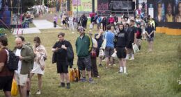 Glastonbury begins: Festivalgoers face rain, shower queues and hundreds of hippy crack canisters littering site after 'embarrassing sound issues' hit opening ceremony