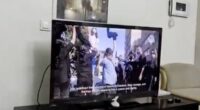 Hackers 'breach Iranian TV' as country's Supreme Leader threatens the US with an 'all-out' war