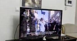 Hackers 'breach Iranian TV' as country's Supreme Leader threatens the US with an 'all-out' war
