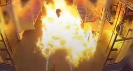 Horrifying moment ‘angry divorcee’ douses rush hour subway train in petrol & lights it on FIRE setting commuters ablaze