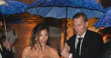 How Jeff Bezos and Lauren Sanchez' wedding celebrations have run into stormy waters - from a huge freak thunderstorm to eyesore scaffolding and protests (as well as guests' drama!)