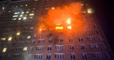 Humiliation for Putin as £37m jets destroyed in strike before vengeful tyrant kills two in blitz on Ukraine tower block