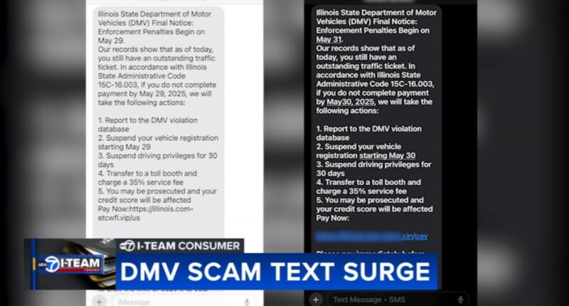 I-Team investigates: Illinois DMV text message scams surging in Chicago area, nationwide, cybersecurity experts warn