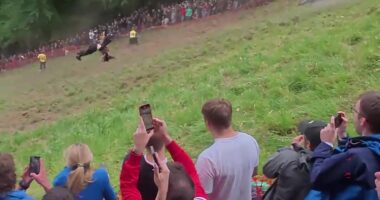 I’m very grateful to still be here, says somersaulting cheese-chaser after astonishing escape from injury in viral clip