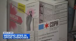 Increase in opioid drug overdose incidents during hot Chicago weather triggers city's spike alert system
