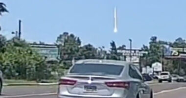 Incredible moment fireball flashes across South Carolina sky as officials search for ‘meteorite hit’ crash site