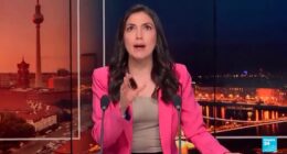 Incredible moment newsreader calmly carries on presenting during horror 6.5-mag EARTHQUAKE – as studio shakes around her