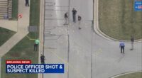Indiana State Police say suspect killed, Chesterton police officer injured in shooting near Hilton Garden Inn