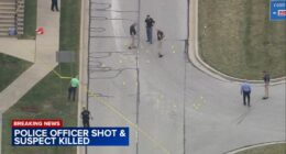 Indiana State Police say suspect killed, Chesterton police officer injured in shooting near Hilton Garden Inn