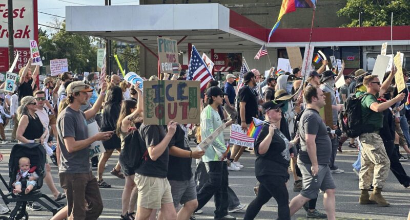 Innocent bystander gunned down at Utah protest as peacekeepers take aim at armed suspect