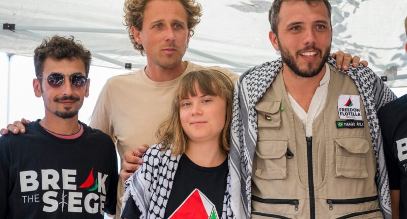 Inside twisted crew on Greta Thunberg’s Gaza ‘Freedom Flotilla’ from terrorist sympathiser to Nazi-ranting TV presenter