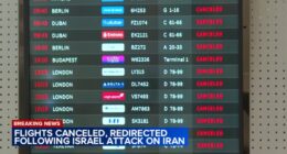 Israel attacks Iran: Airlines divert flights to Chicago's O'Hare airport as Tel Aviv airport shuts down