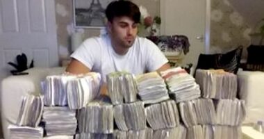 Jailed Albanian heroin dealer who kept photo of himself posing with £250,000 in cash is allowed to stay in the UK