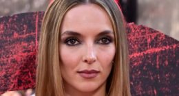 Jodie Comer puts on a showstopping display in a metallic silver gown as she joins co-star Aaron Taylor-Johnson at the premiere of Danny Boyle's long-awaited sequel 28 Years Later