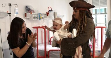 Johnny Depp visits kids at hospital in Spain… where ex-wife Amber Heard now lives