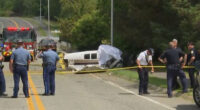 Light plane crashes near Boston leaving one person dead and second fighting for their life as feds launch probe