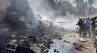 London-bound plane carrying more than 200 people crashes after takeoff in India