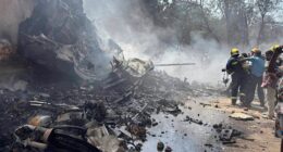 London-bound plane carrying more than 200 people crashes after takeoff in India