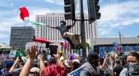 Man arrested after 'intentionally' driving into crowd of protesters at 'No Kings Day' rally in Virginia