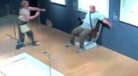 Moment idiot tourist SHATTERS crystal-studded ‘Van Gogh’ chair after sitting on it as pal took a photo
