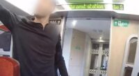 Moment train passenger screams ‘I’m gonna break your FACE’ and lunges at worker