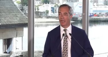 Nigel Farage blasts 'supertax' on North Sea oil and gas and backs giving Scotland new fundraising powers as he woos voters ahead of by-election