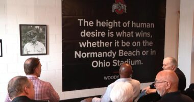 Ohio State ROTC honors former coach Woody Hayes with a dedication ceremony