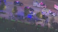 One shot as Oklahoma City Thunder fans take to the streets & party following NBA Finals win