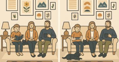 Only eagle-eyed people can spot the four differences in this cozy living room scene in less than 11 seconds