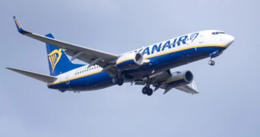 Passengers injured on Ryanair flight after being thrown against the cabin roof as plane ‘flew into supercell storm’