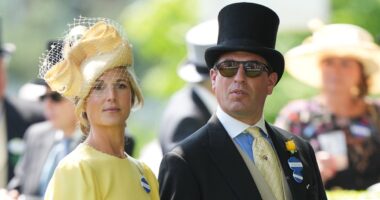 Peter Phillips and NHS nurse girlfriend Harriet Sperling walk hand-in-hand at Royal Ascot as The Firm descend upon the racecourse - but still no sign of Kate