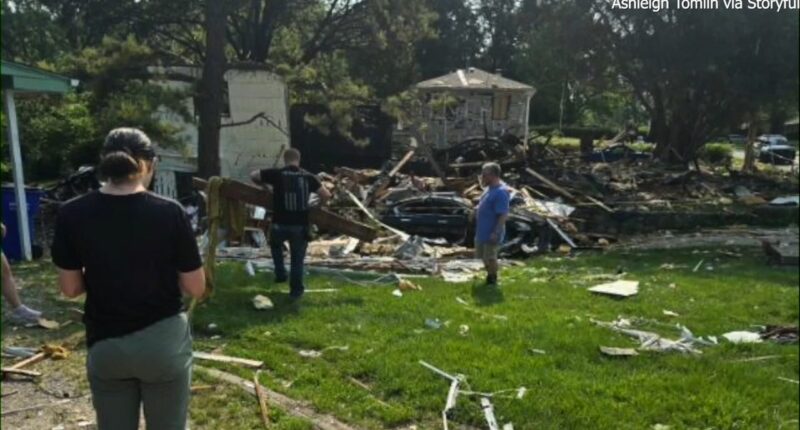 Powerful house explosion caught on camera in Missouri kills 1 person, 1 dog