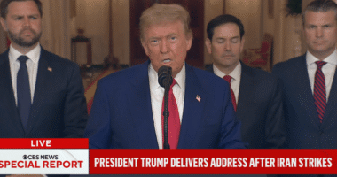 President Trump Declares Iran’s Nuclear Facilities Are ‘Completely and Totally Obliterated’ in Live Address to Nation Following Airstrikes