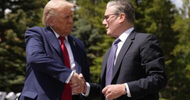 President Trump confirms US-UK trade deal has been signed and is 'done' after holding crunch talks with Keir Starmer during G7 summit in Canada