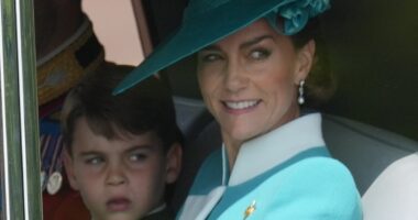 Princess Charlotte, 10, twins with Princess of Wales as they wear matching blue dresses for Trooping the Colour festivities