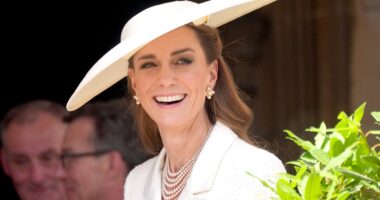Princess of Wales is radiant in a white Self Portrait dress as she arrives at St George's Chapel for the Order of the Garter ceremony