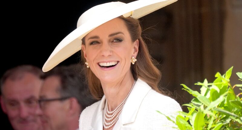 Princess of Wales is radiant in a white Self Portrait dress as she arrives at St George's Chapel for the Order of the Garter ceremony