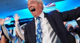 Reform on course to win next election with over a third of voters backing Nigel Farage, bombshell new poll reveals