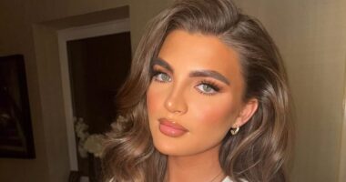 Rumoured Love Island bombshell tried to break through police blockade in her Audi while three times over drink drive limit - as she's supported by her footballer dad in court