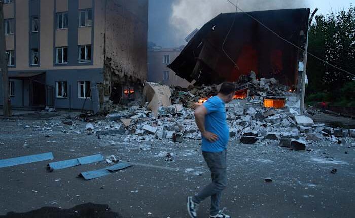 Russian drone and missile attacks kill 2 and wound 13 in Ukraine