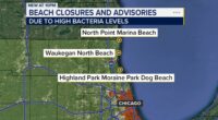 Several Chicago-area beaches along Lake Michigan, inland closed, under advisory due to high E. coli levels, health officials say