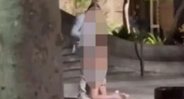 Shock moment two brazen tourists are caught in disrespectful sex act outside church at Brit hols hotspot