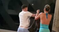 Shocking moment Brits cheer as two men engage in street brawl while woman begs them to stop in latest violent scene involving Brits to spark anger in Tenerife