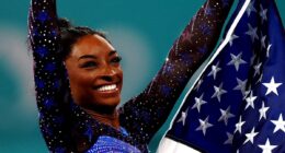 Simone Biles says Riley Gaines looks like a MAN in furious attack on anti-trans commentator