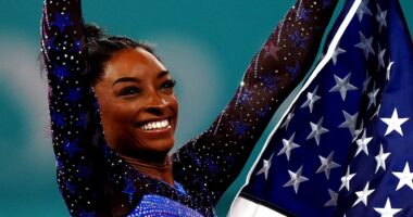 Simone Biles says Riley Gaines looks like a MAN in furious attack on anti-trans commentator
