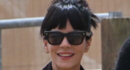 Smiling Lily Allen puts on a leggy display as she steps out with stylist Marco Capaldo in two chic outfits at Glastonbury - weeks after date with actor James Norton